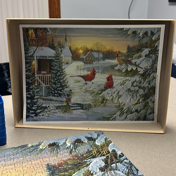 Cobble Hill 1,000 piece puzzle Sunset Cardinals - Picture 9 of 12